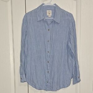 Billabong Light Blue Striped Casual Shirt
